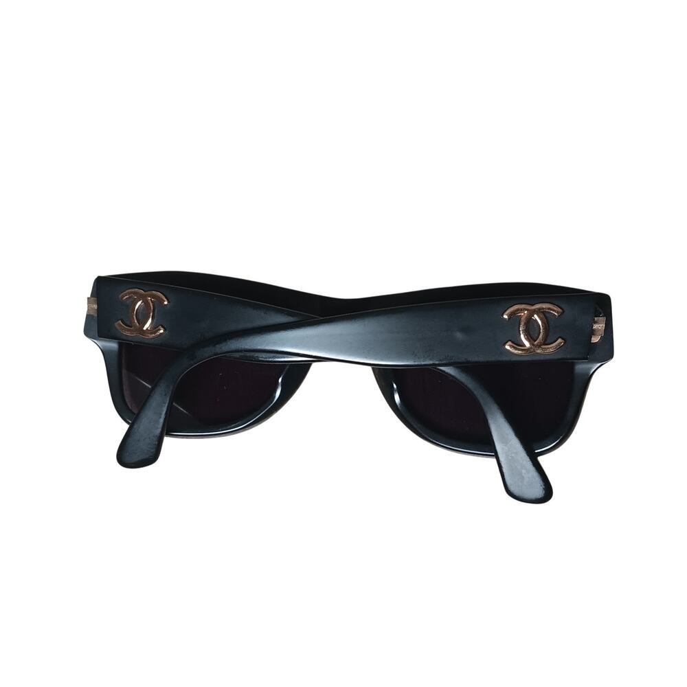 Chanel Sunglasses 02462 90405 Black CC Logo Italy w Box Authentic Designer - Picture 6 of 16